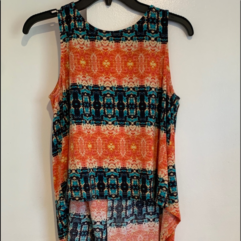 High-low cropped tank top